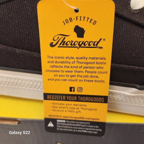 Thorogood Warehouse Won Safety Low Canvas Men's Sneakers. NIB. Size 16 - Picture 4 of 11